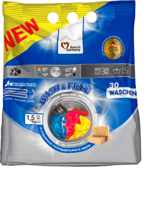  Wash and Free uniwersalny proszek do prania 1,5kg